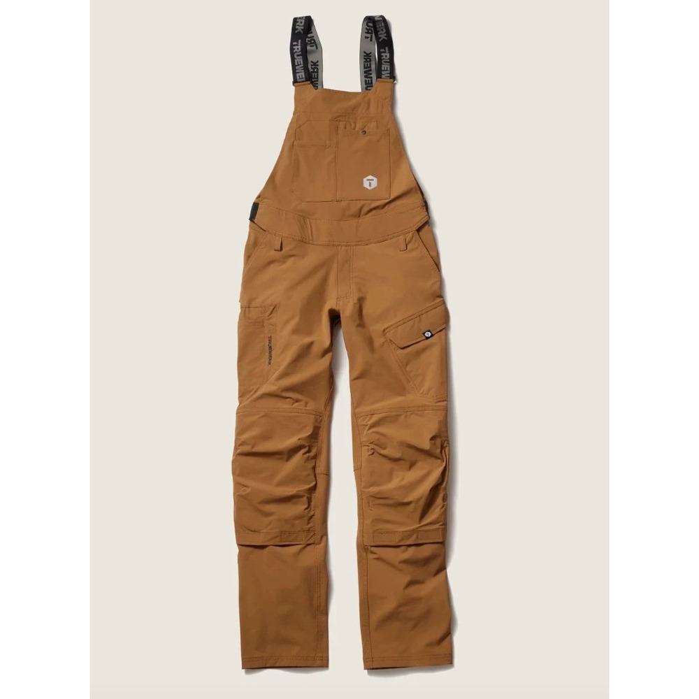 Truewerk T1 Overall Men Medium Long Brown Excellent Technical Workwear Bibs